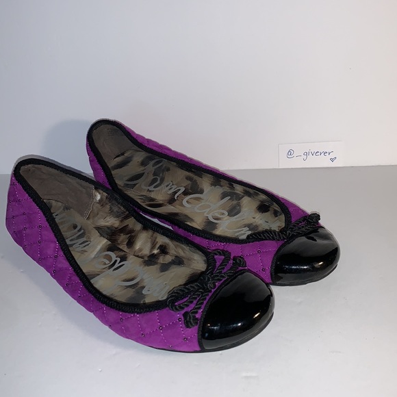 Calypso Sam Edelman Purple Quilted Flats - Picture 4 of 12